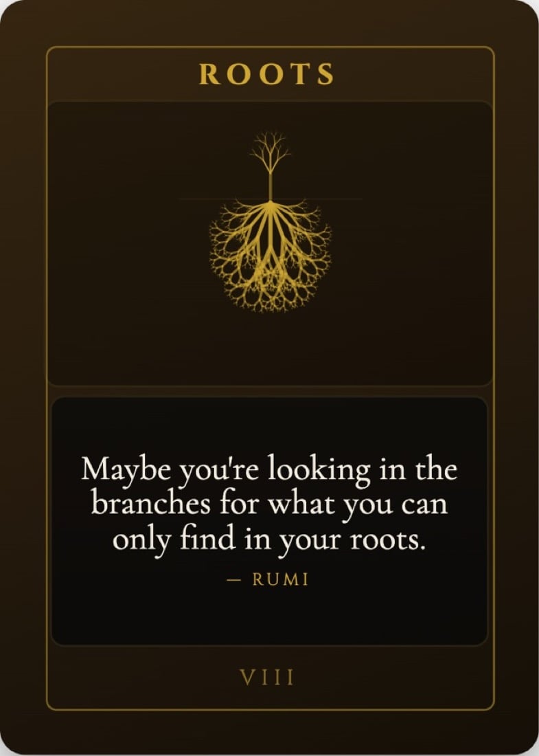 Wisdom Keeper Card VIII — Roots