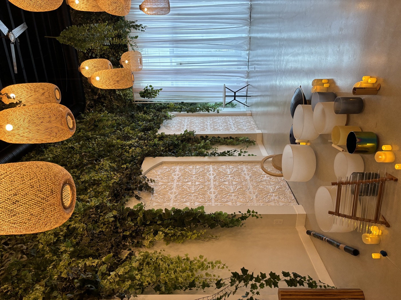 Sound bath setup