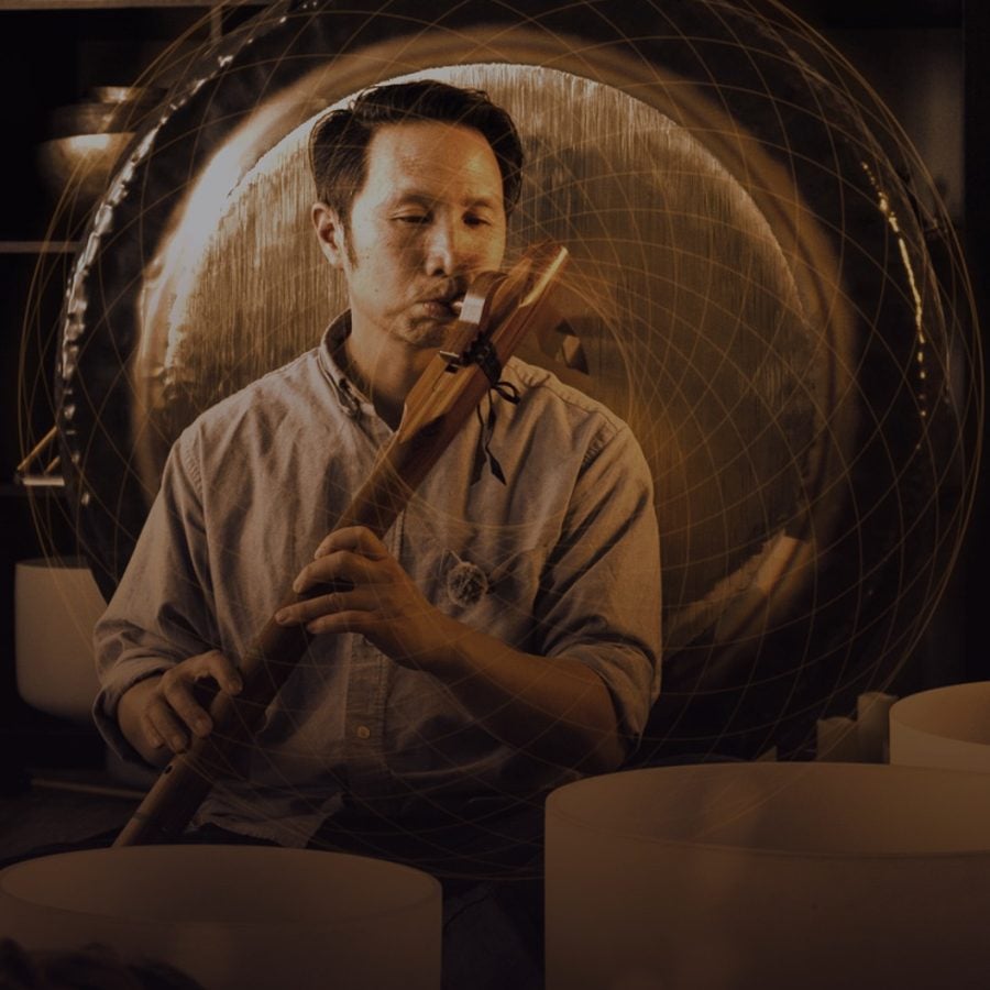 Grief & Gratitude sound bath in Edmonton — a remembrance sound journey with singing bowls, gong, flute and voice, Earth Harmony Sound and Wellness home studio